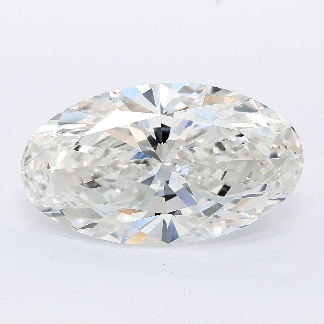 4.24ct Moval cut lab grown diamond
