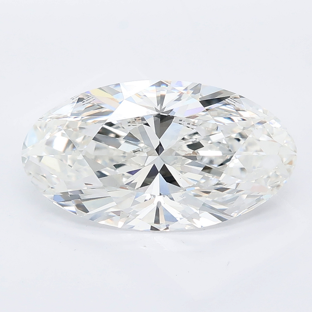 3.78ct Moval cut lab grown diamond