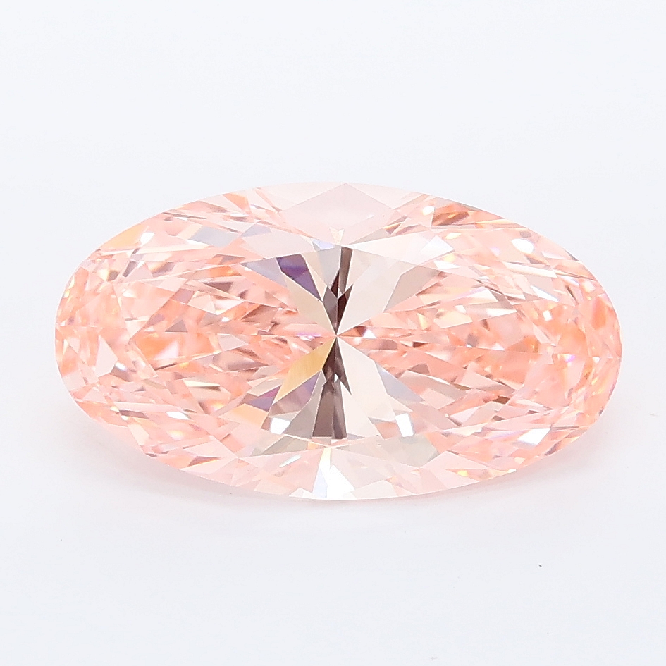 3.02ct Moval cut lab grown diamond