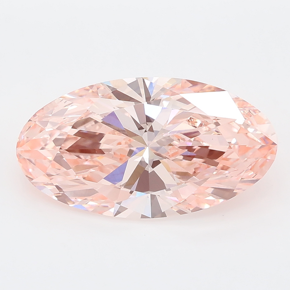 3.48ct Moval cut lab grown diamond